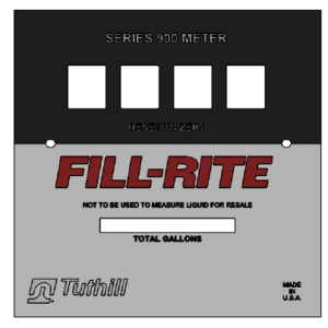 FRKIT900FPP Bulk Gallon Faceplate Kit for 900 Series Meters. Contains (5) Gallon Faceplates